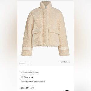 Sherpa Jacket- Zip Front, Trucker Style ( Never Worn )